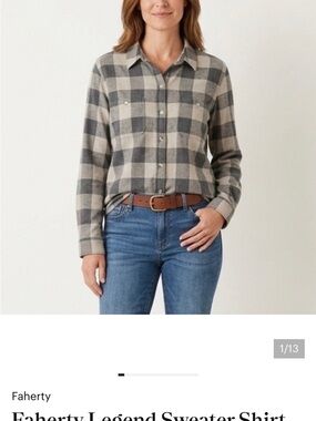 Faherty Legend Sweater Shirt (Small)